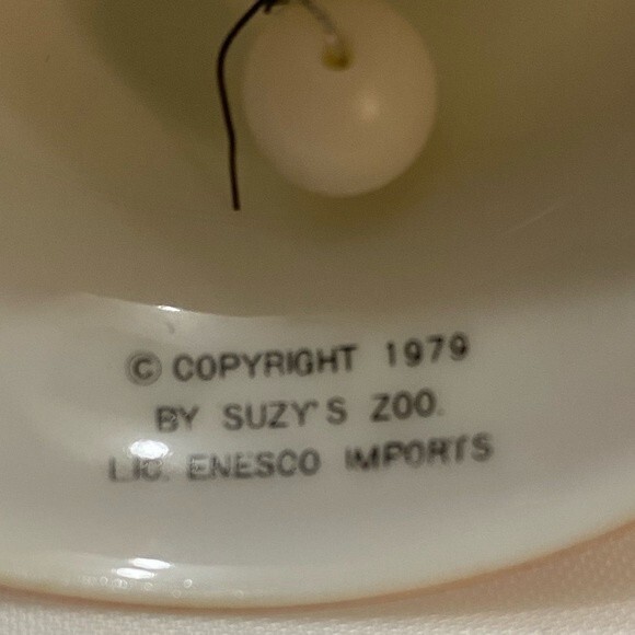 Vintage 1979 Suzy’s Zoo Enesco Porcelain Bell Duck Suzy Spafford Gift Collector - Picture 7 of 7